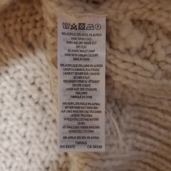 FCUK Kalina Cable Knit Jumper Sweater in Classic Cream - Picture 7 of 14